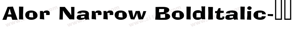 Alor Narrow BoldItalic字体转换